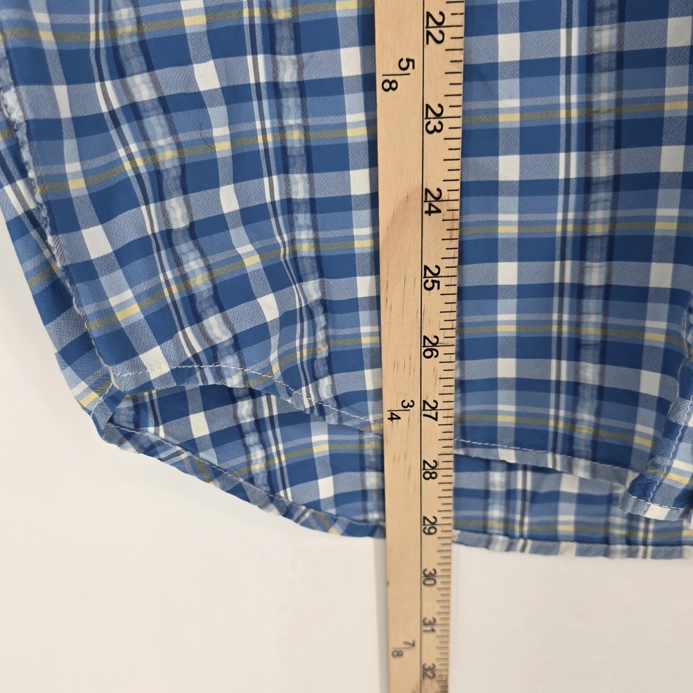 Vineyard Vines Performance Shirt Mens Small Blue Gingham Check Harbor Mesh - Picture 7 of 8